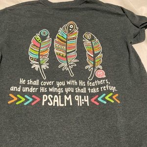 Psalms 91:4 Ladies Girlie Girl brand tee